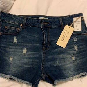Denim shorts